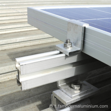 Profilo in alluminio per telaio solare e pannello solare